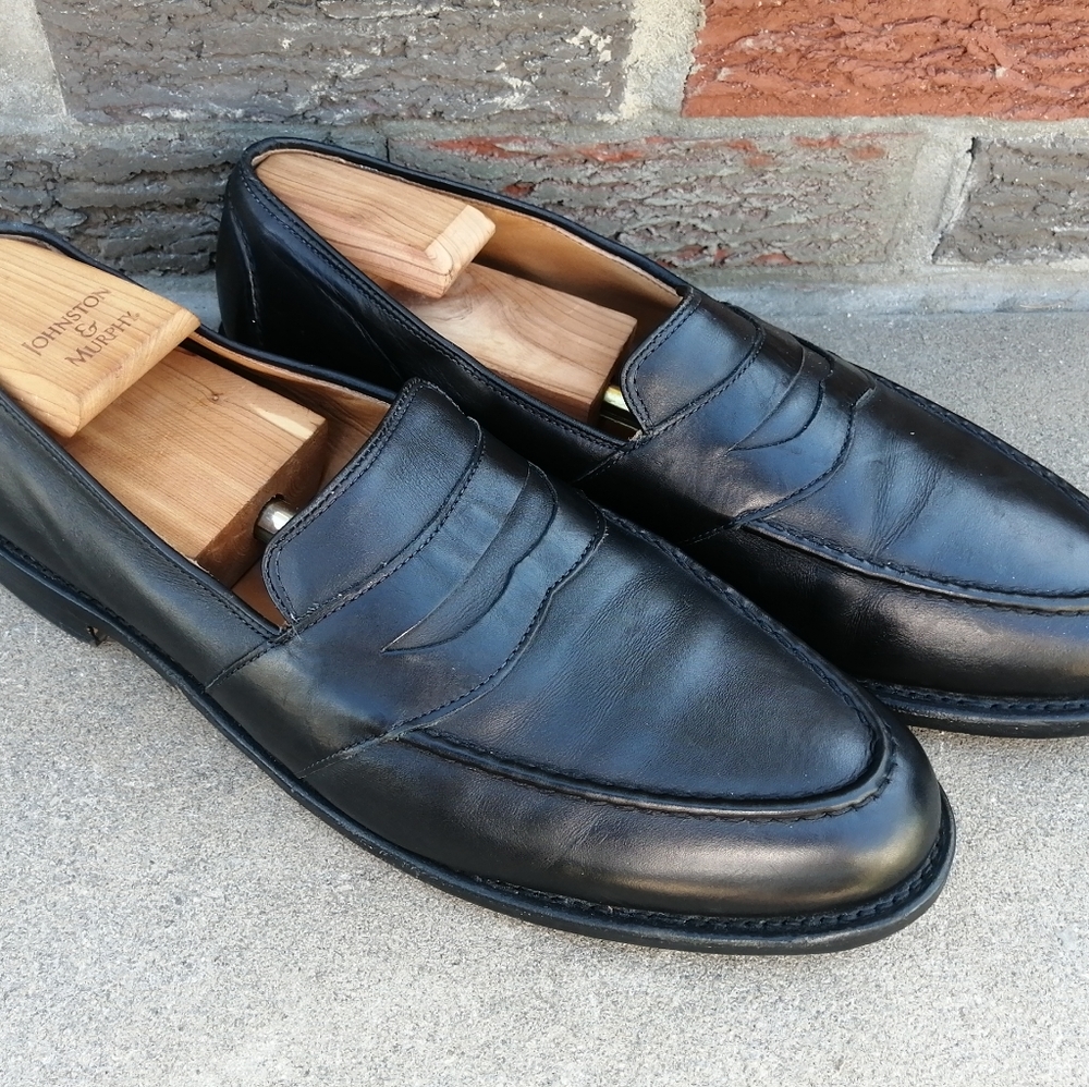 ALLEN EDMONDS "RANDOLPH" BLACK PENNY LOAFERS
